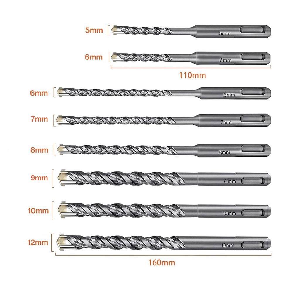 CAT DA03901 10 Parça Tungsten Karbür SDS - Plus Beton Matkap Uç Seti - Onivias