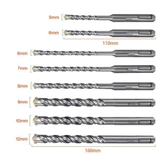 CAT DA03901 10 Parça Tungsten Karbür SDS - Plus Beton Matkap Uç Seti - Onivias