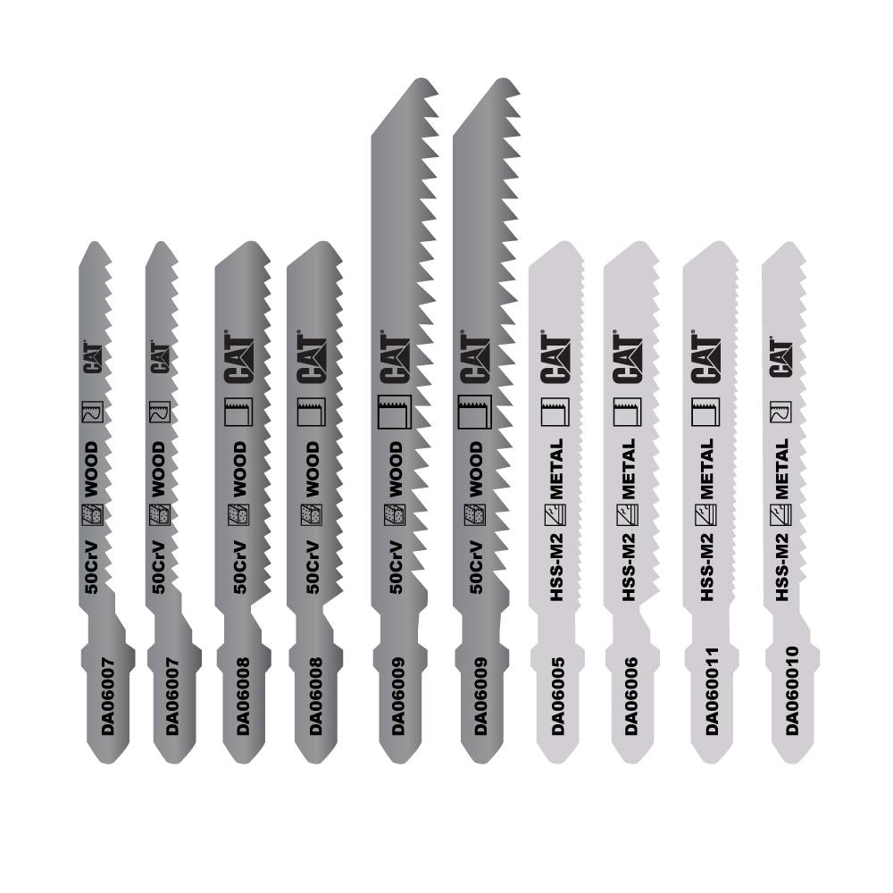 CAT DA06901 10 Parça Profesyonel Metal/Ahşap Hassas/Kaba Kesim Dekupaj Testere Ucu - Onivias