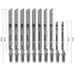 CAT DA06902 10 Parça Profesyonel Ahşap Hassas/Kaba/Düz/Kavisli Kesim Dekupaj Testere Ucu - Onivias