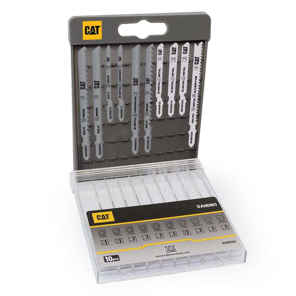 CAT DA06903 10 Parça Profesyonel Metal/Ahşap Hassas/Kaba Kesim Dekupaj Testere Ucu - Onivias
