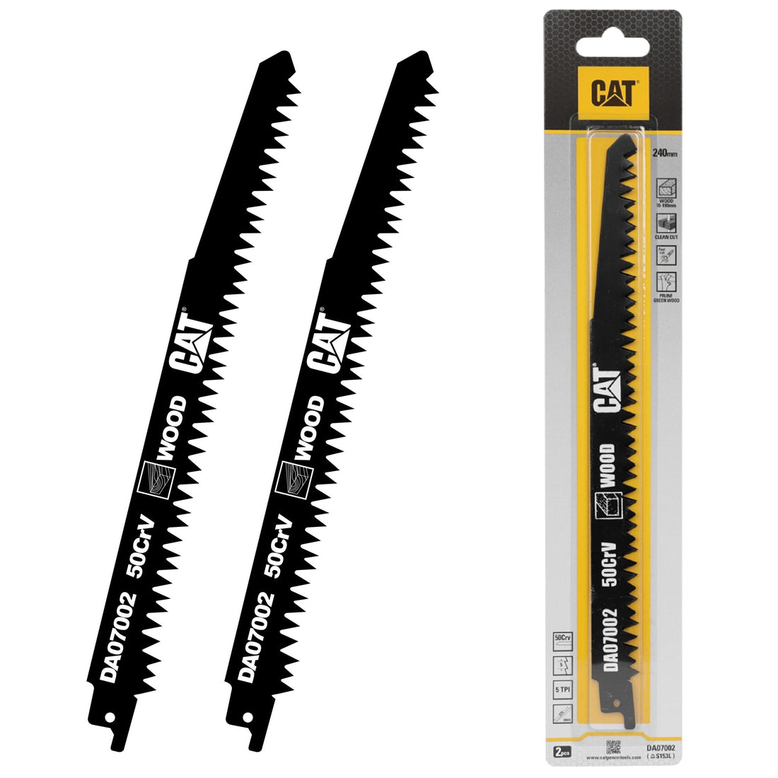 CAT DA07002 228mm 2 Parça Profesyonel Hızlı Ahşap Kesme Tilki Kuyruğu Testere Ucu - Onivias