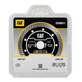 CAT DA09011 115mm Profesyonel Beton, Tuğla, Parke Taşı Elmas Kesme Diski (Turbo Kanallı Kenar) - Onivias
