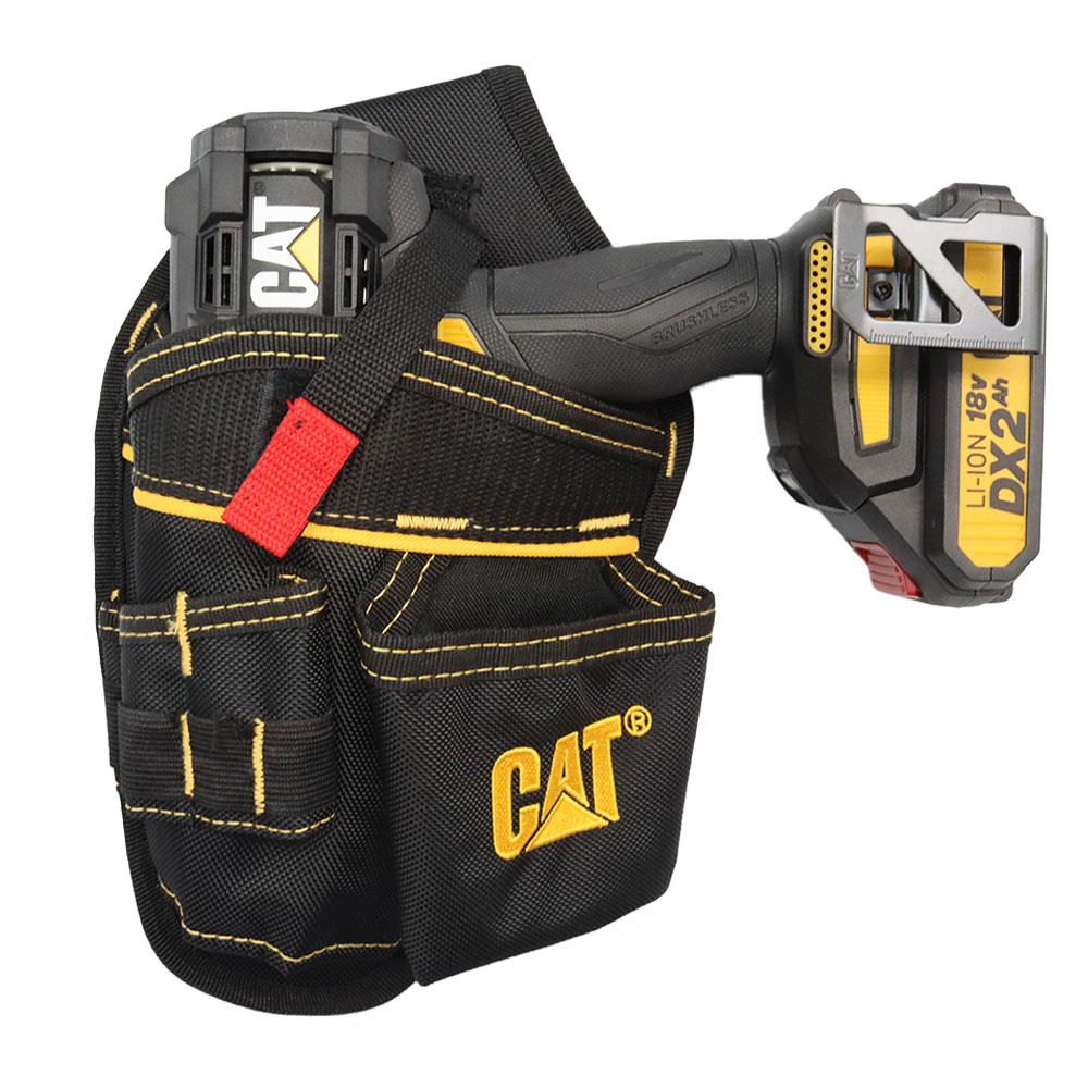 CAT DA980565 Şarjlı Matkap İçin Kemer Askılı Ağır Hizmet Bel Alet Çantası - Onivias