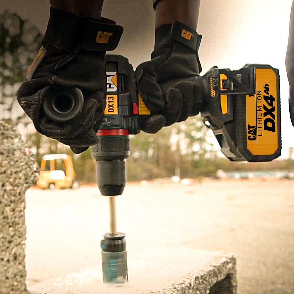 CAT DX13.1 18Volt/4.0Ah Li - ion 80Nm. Çift Akülü Kömürsüz Profesyonel Şarjlı Darbeli Matkap - Onivias