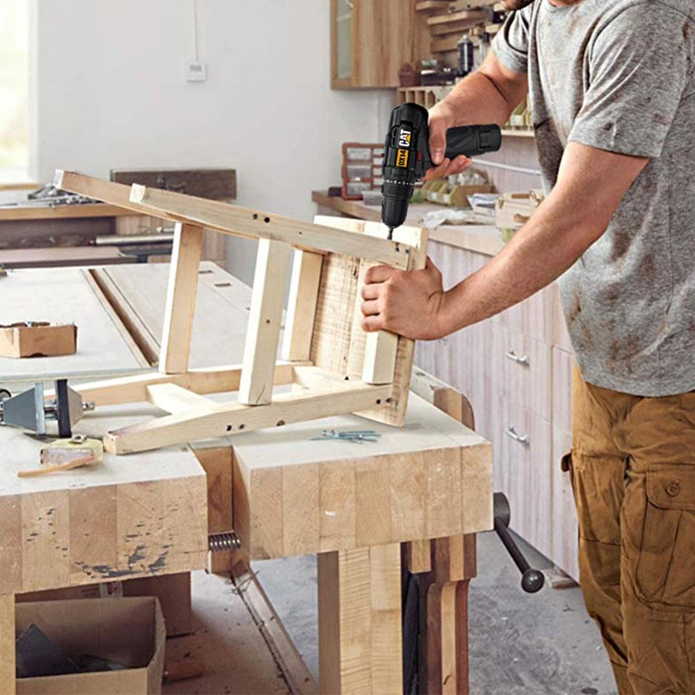 CAT DX14.2 12Volt/2.0Ah Li - ion Çift Akülü Profesyonel Şarjlı Matkap - Onivias