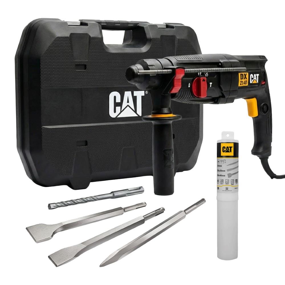 CAT DX2140.1 800Watt 3.0J 26MM SDS - Plus Profesyonel Kırıcı/Delici + 1 Ad Delici 3 Ad Kırıcı Uç - Onivias