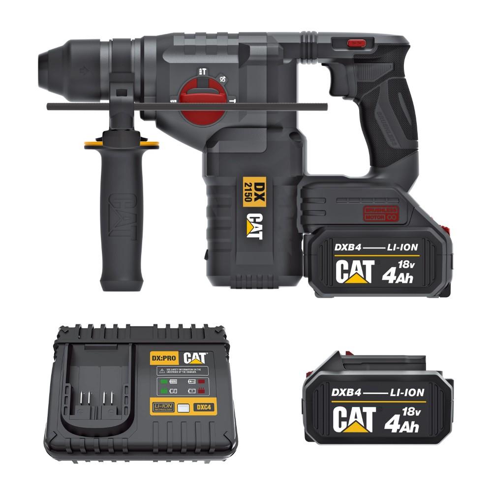 CAT DX2150 18Volt/4.0Ah 2.8J Li-ion Çift Akülü Kömürsüz Profesyonel SDS-Plus Kırıcı/Delici - görsel 2