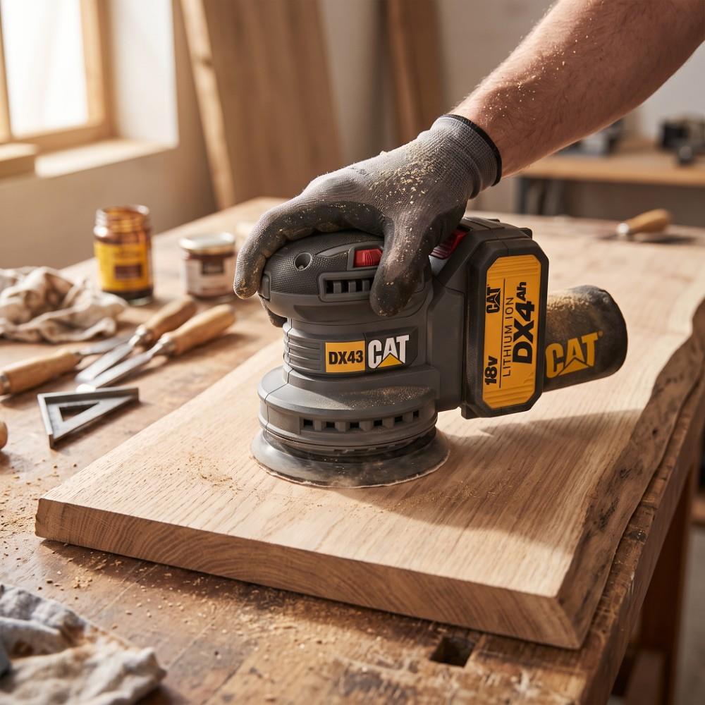 CAT DX43B 18Volt 125mm Kömürsüz Devir Ayarlı Profesyonel Eksantrik Zımpara (Akü Dahil Değildir) - görsel 3