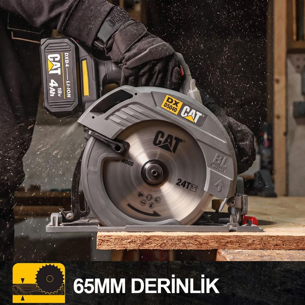 CAT DX5040B 18Volt 185mm Kömürsüz Profesyonel Daire Testere (Akü Dahil Değildir) - görsel 3