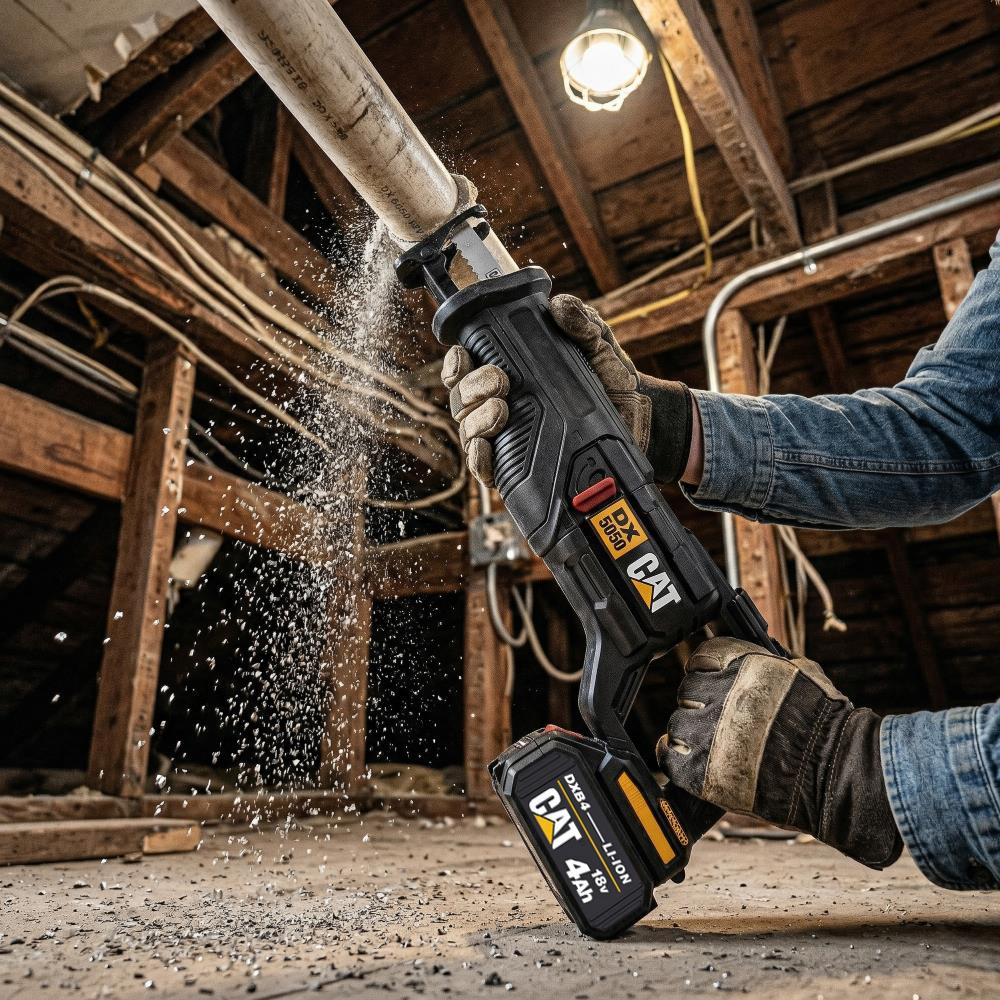 CAT DX5050 18Volt/4.0Ah Li-ion Tek Akülü Kömürsüz Profesyonel Tilki Kuyruğu Testere - görsel 3