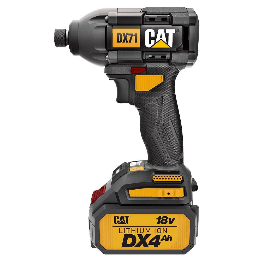 CAT DX71.2 18Volt 4.0Ah Li-ion Çift Akülü 215Nm Kömürsüz Profesyonel Şarjlı Darbeli Tornavida - Onivias