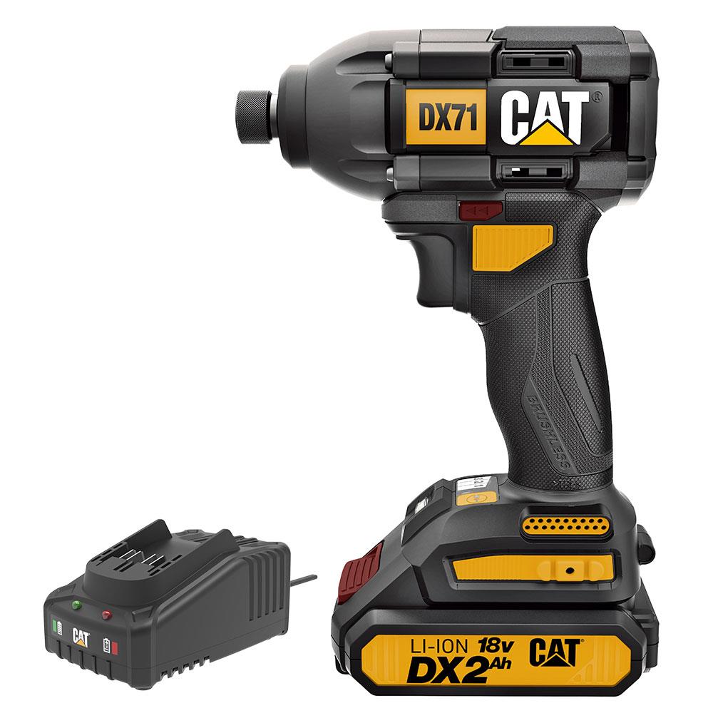 CAT DX71BC 18Volt 2.0Ah Li - ion Tek Akülü 215Nm Kömürsüz Profesyonel Şarjlı Darbeli Tornavida - Onivias