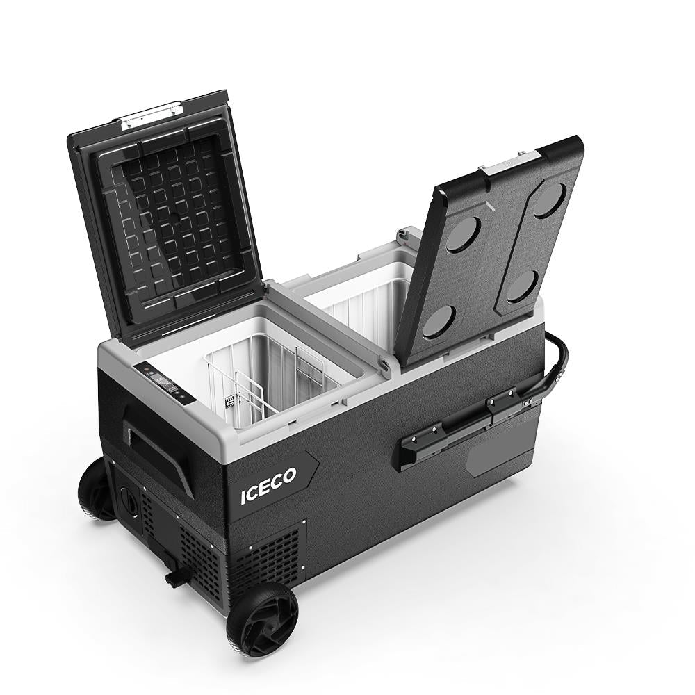 ICECO K95D 12/24Volt 95Lt Akülü/Kablolu/ Çift Bölmeli Kompresörlü Outdoor Oto Buzdolabı/Dondurucu (Akü Dahil Değildir) - Onivias