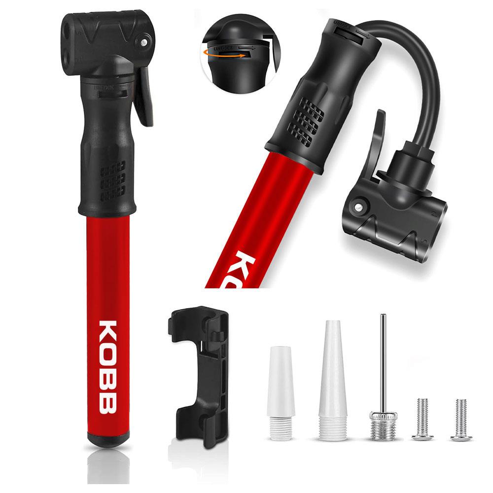 KOBB KB2203 87 PSI Bisiklet Lastik Şişirme Taşınabilir Mini El Pompası + Bisiklet Montaj Aparatı - Onivias