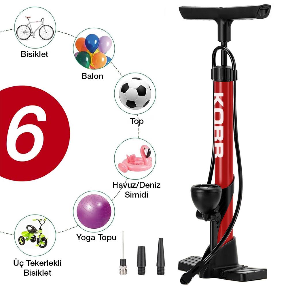 KOBB KB3848 87 PSI Analog Basınç Göstergeli Taşınabilir El Pompası - Onivias