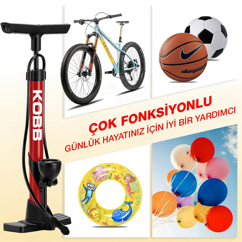 KOBB KB3848 87 PSI Analog Basınç Göstergeli Taşınabilir El Pompası - Onivias