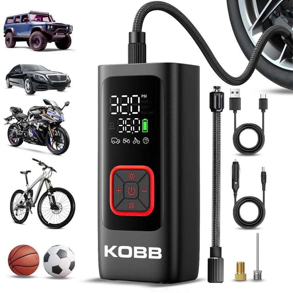 KOBB KB426 12V / Şarjlı Li - ion 150 PSI Dijital Göstergeli Akıllı Lastik Şişirme Pompası+ Powerbank + SOS + Led Lamba - Onivias