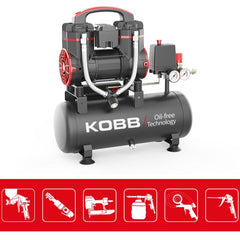 KOBB KBK8S 1.2HP 8Lt 8Bar Yağsız Sessiz Taşınabilir Hava Kompresörü - Onivias