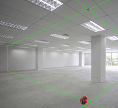 KOBB KBL35GTP Profesyonel Li - ion Şarjlı 4X360⁰ Otomatik Hizalamalı Yeşil Çapraz Çizgi Lazer Distomat+Tripod - Onivias