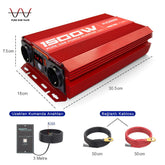 KOBB KBN1500 12V/220V 1500Watt Tam Sinüs Dönüştürücü İnvertör - Onivias