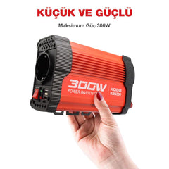 KOBB KBN300 12V/220V 300Watt Modifiye Sinüs Dönüştürücü İnvertör - Onivias