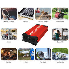 KOBB KBN3000 12V/220V 3000Watt Tam Sinüs Dönüştürücü İnvertör - Onivias