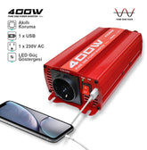 KOBB KBN400 12V/220V 400Watt Tam Sinüs Dönüştürücü İnvertör - Onivias