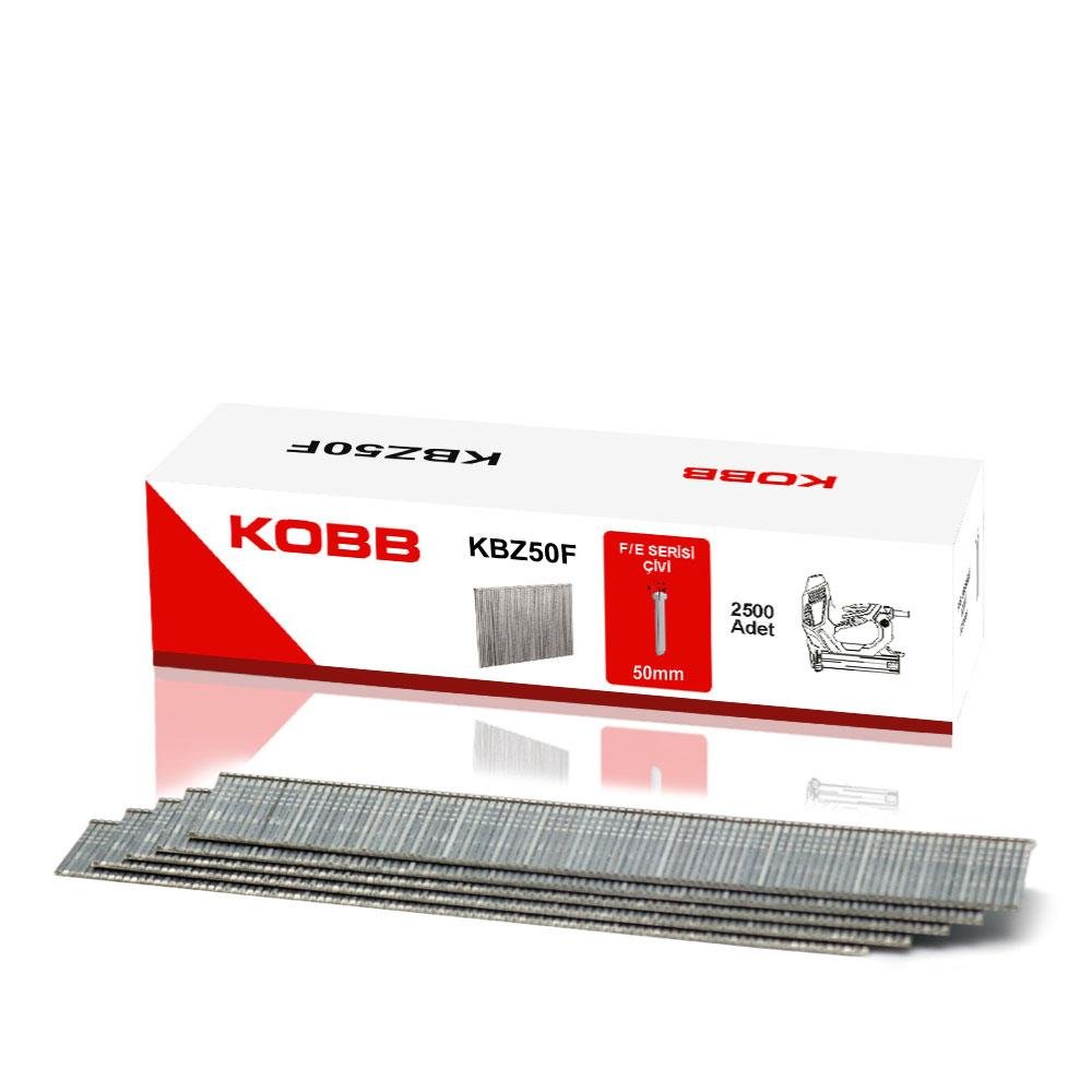 KOBB KBZ50F 50mm 2500 Adet F/E/J/8 Serisi Ağır Hizmet Tipi Kesik Başlı Çivi - Onivias