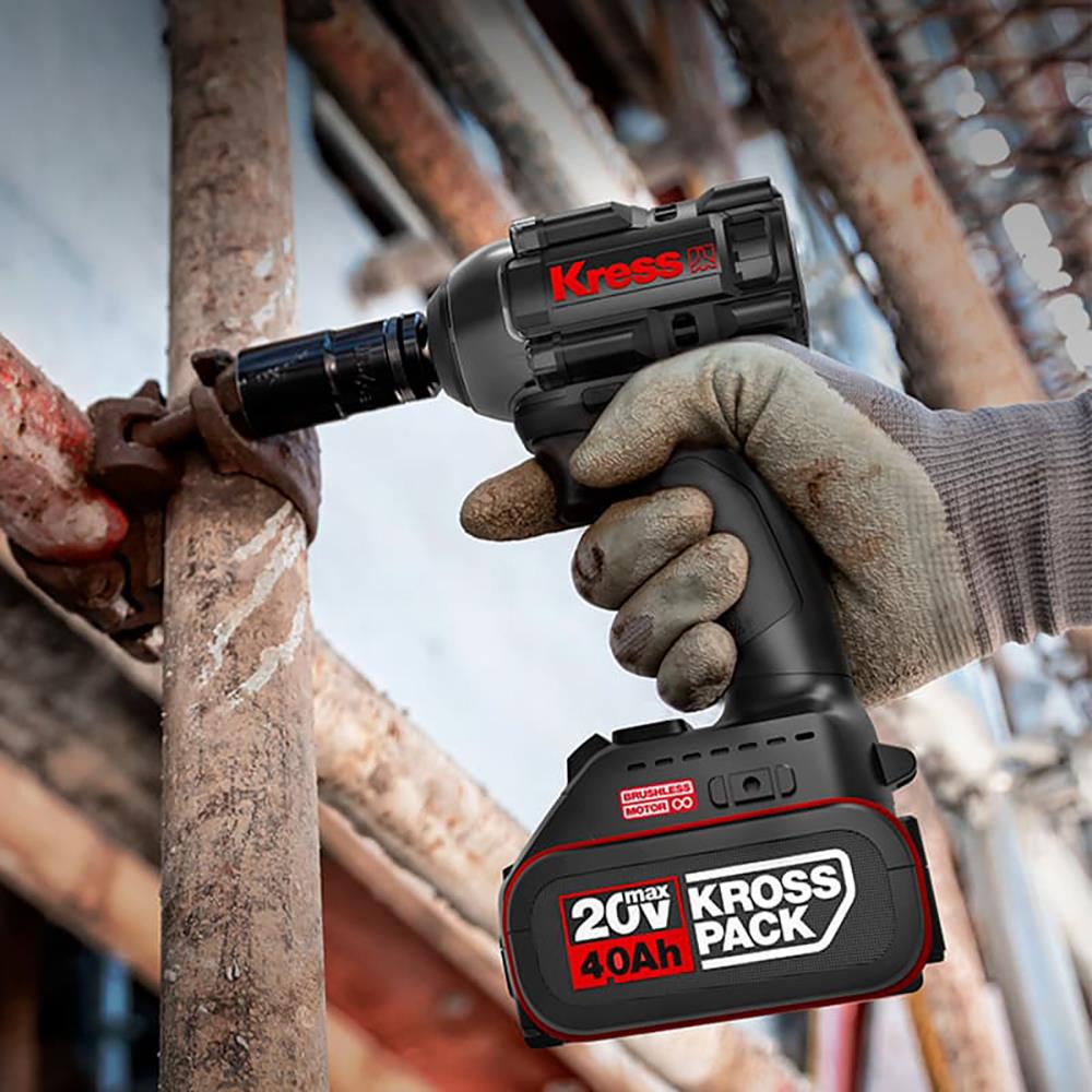 Kress KUB30.2 20Volt/4.0Ah. Li - ion Çift Akülü 300Nm Kömürsüz Profesyonel Şarjlı Somun Sıkma - Onivias