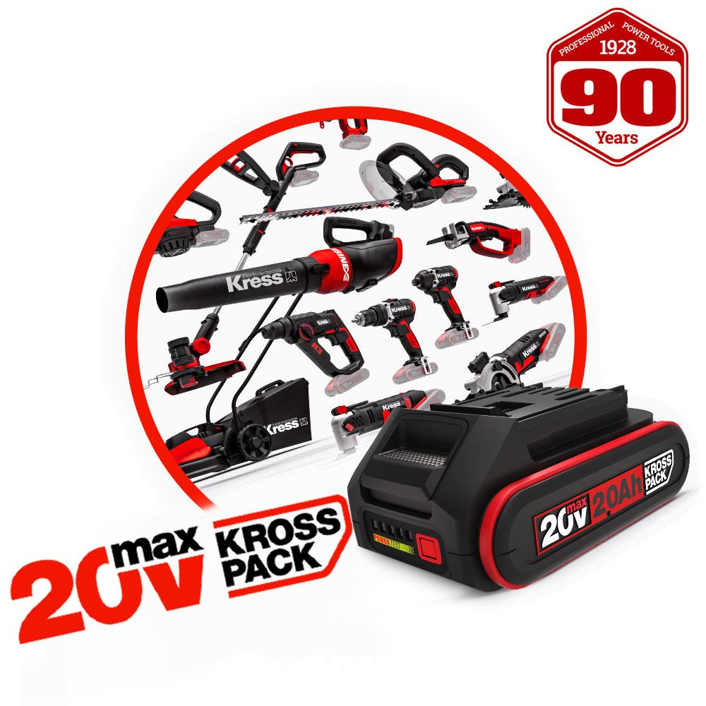 Kress KUB30.2SET 20Volt/4.0Ah. Li-ion Çift Akülü 300Nm Kömürsüz Profesyonel Şarjlı Somun Sıkma + 4 Parça Derin Lokma Seti - görsel 10