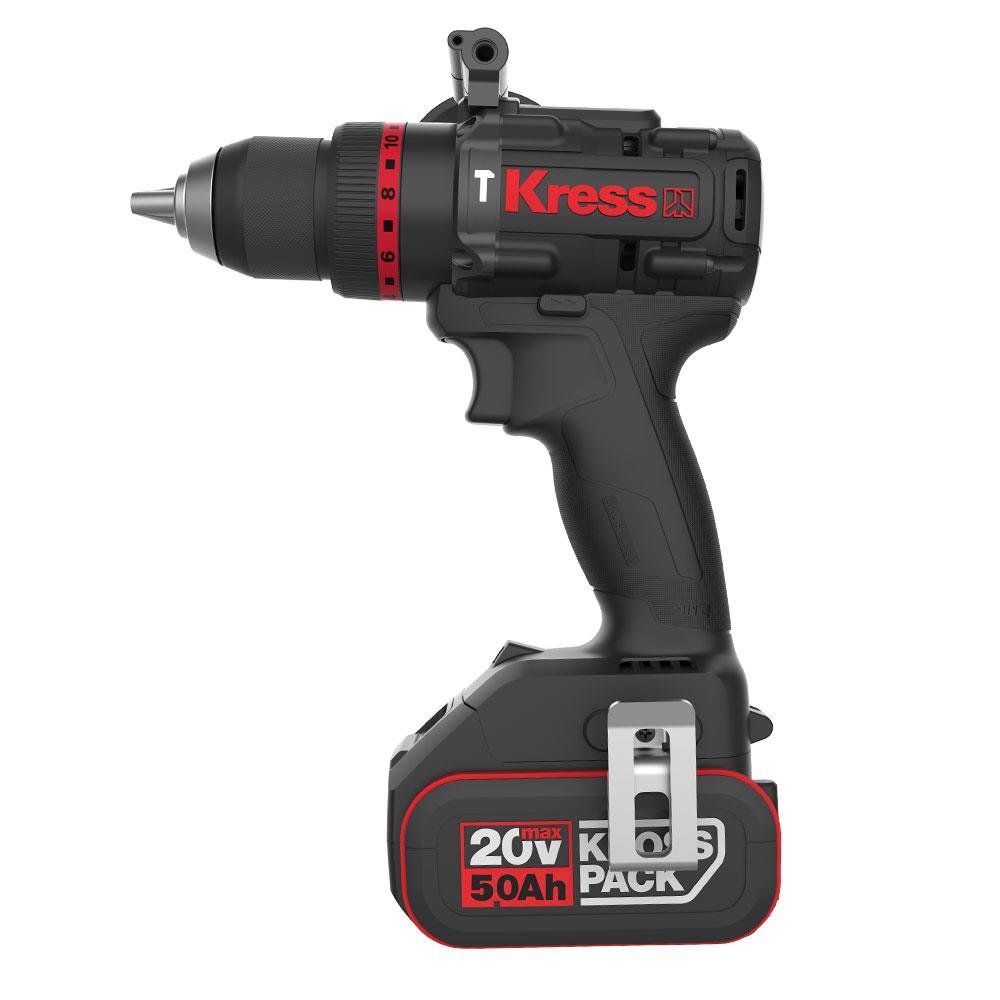 Kress KUC33.1 20Volt/5.0Ah Li - ion 95Nm Çift Akülü Kömürsüz Profesyonel Şarjlı Darbeli Matkap - Onivias