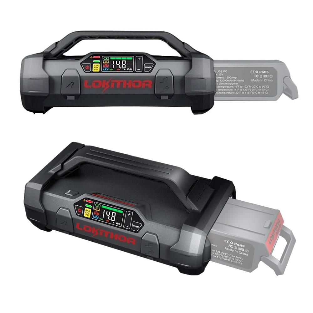 Lokithor APARTX 12V Akıllı Akü Takviye + Pompa + Powerbank + Led Lamba (Akü Dahil Değildir) - Onivias