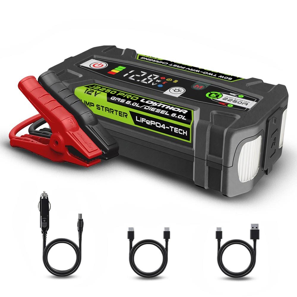 Lokithor J2250PRO 12V 2250Amp LiFePO4 Akıllı Akü Takviye + Powerbank + Led Lamba - görsel 2