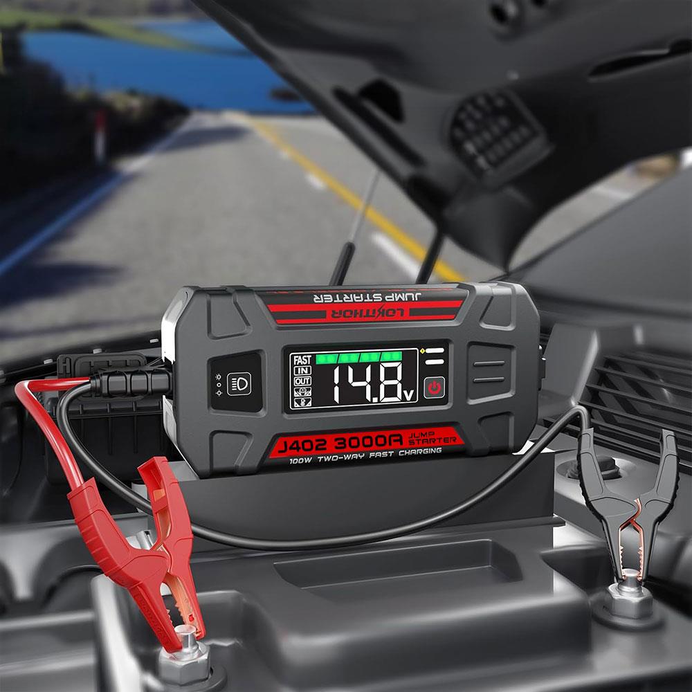 Lokithor J402 12V 3000Amp Li - Polimer Akıllı Akü Takviye + Powerbank + Led Lamba - Onivias