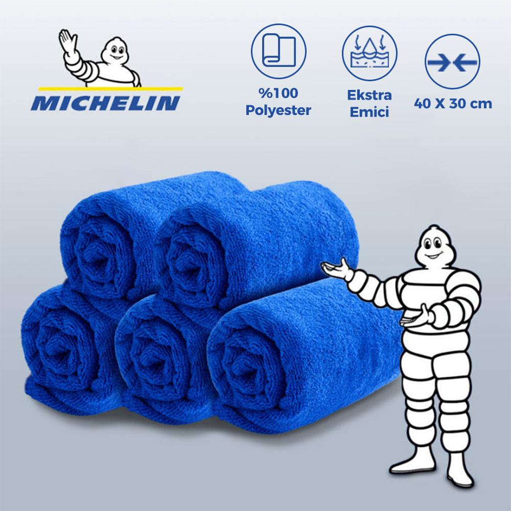 Michelin MC35035 40X30cm Süper Emici Mikrofiber Havlu, 5 Adet - Onivias