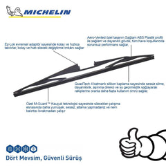 Michelin Rainforce™ MCR400 40CM 1 Adet Universal Telli Hibrit Arka Silecek - Onivias