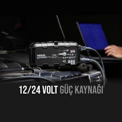 NOCO GENIUSPRO25 6V/12V/24V 1000A Akıllı Akü Şarj ve Akü Bakım/Desülfatör/Power Supply - Onivias