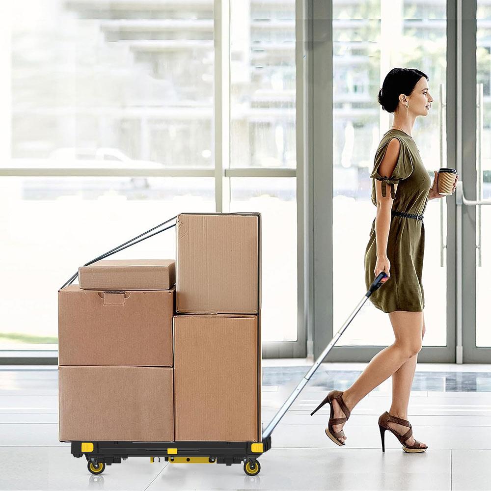 STANLEY PC532 137kg 62x45cm Dört Tekerli Çekme Kollu Yük ve Paket Taşıma Arabası - Onivias