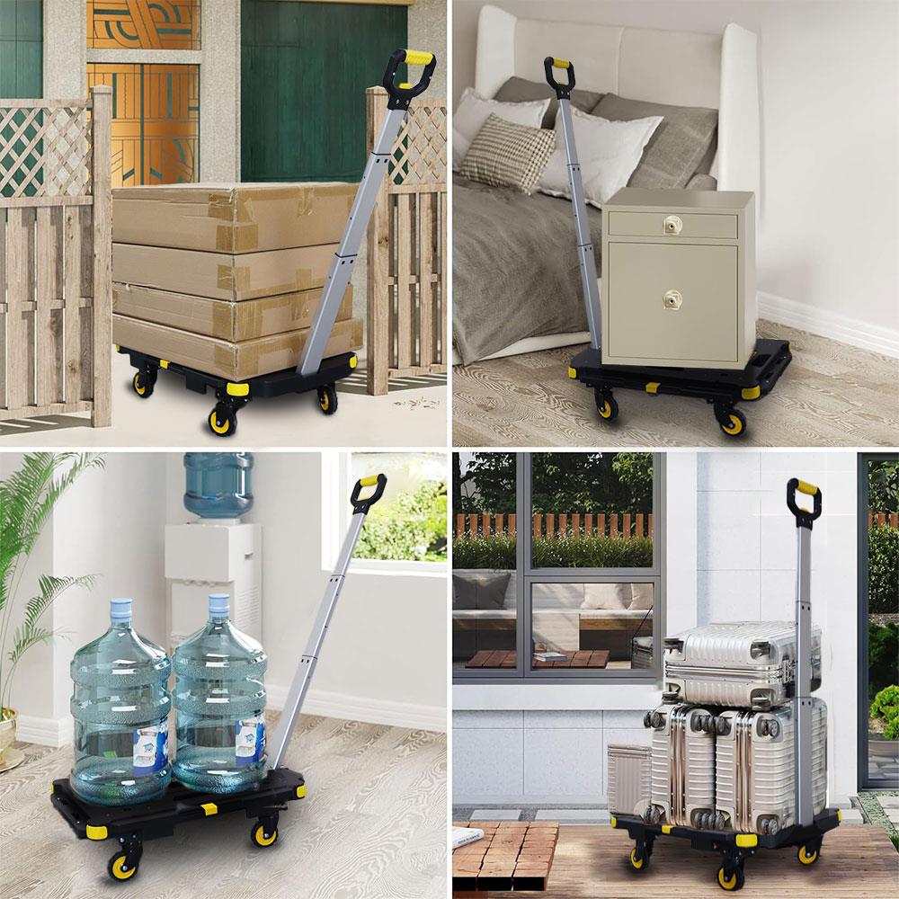 STANLEY PC532 137kg 62x45cm Dört Tekerli Çekme Kollu Yük ve Paket Taşıma Arabası - Onivias