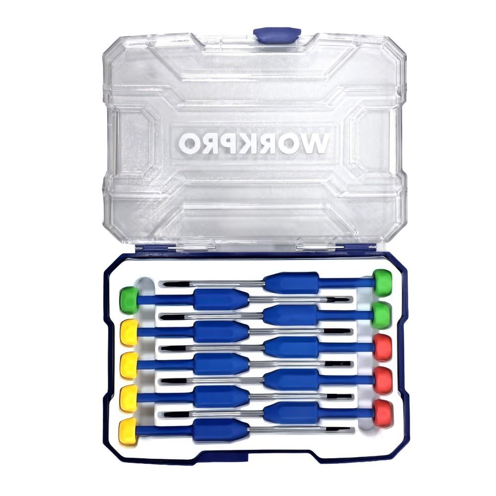 WORKPRO WP200530 CR - V 10 Parça Profesyonel Manyetik Hassas Tornavida Seti - Onivias