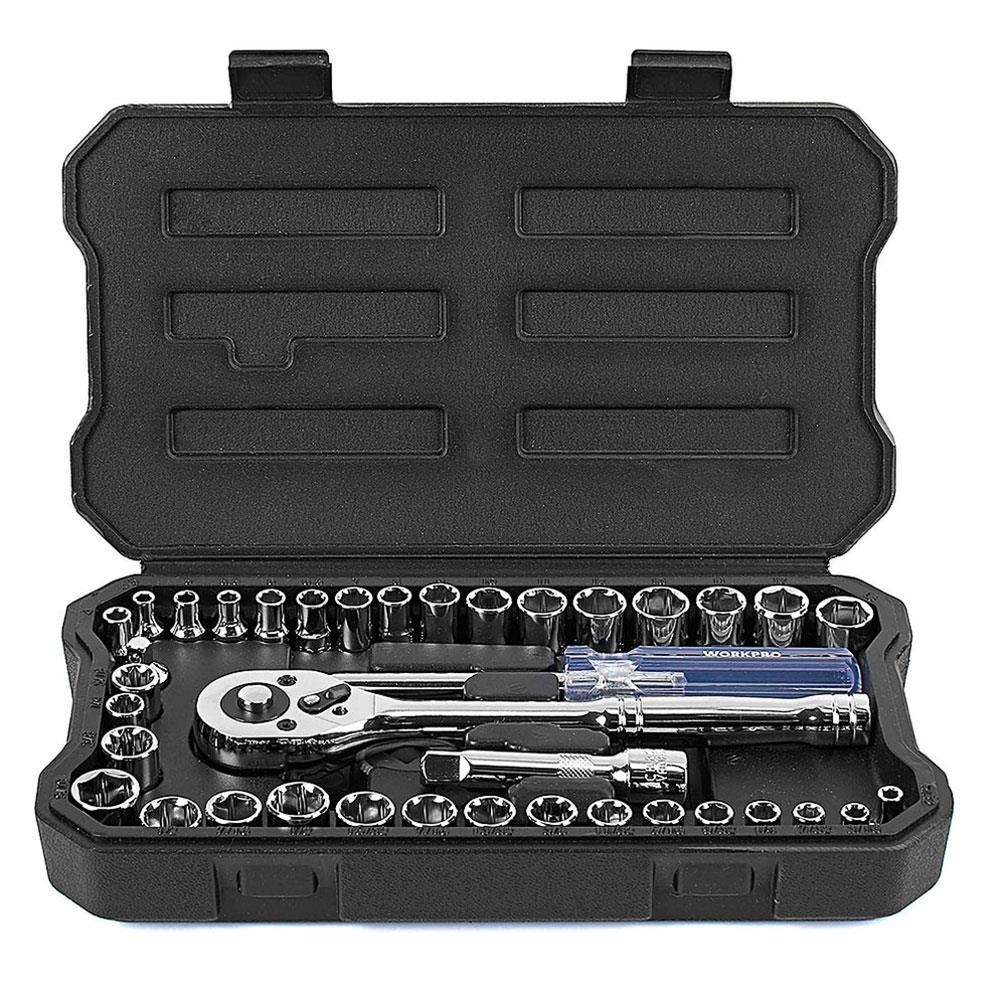 WORKPRO WP202536 39 Parça 3/8’’ 1/4’’ CR - V Metrik/İnç Profesyonel Lokma Takımı - Onivias