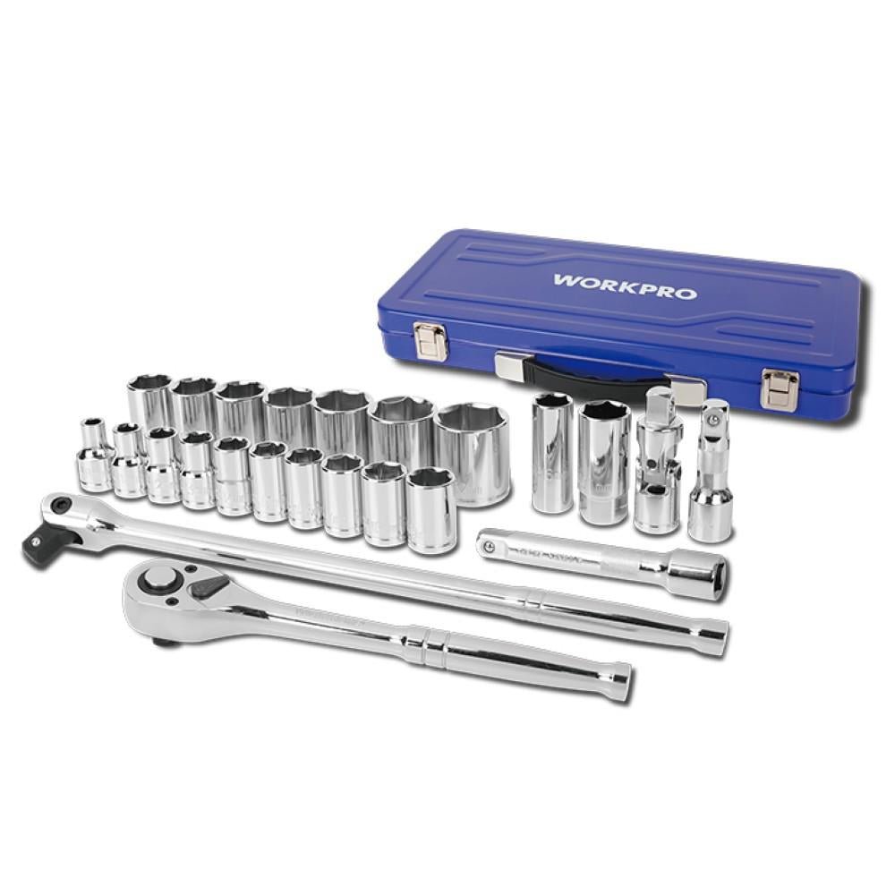 WORKPRO WP202564 1/2'’ Cr - V 24 Parça Metrik Ağır Hizmet Lokma Takımı - Onivias