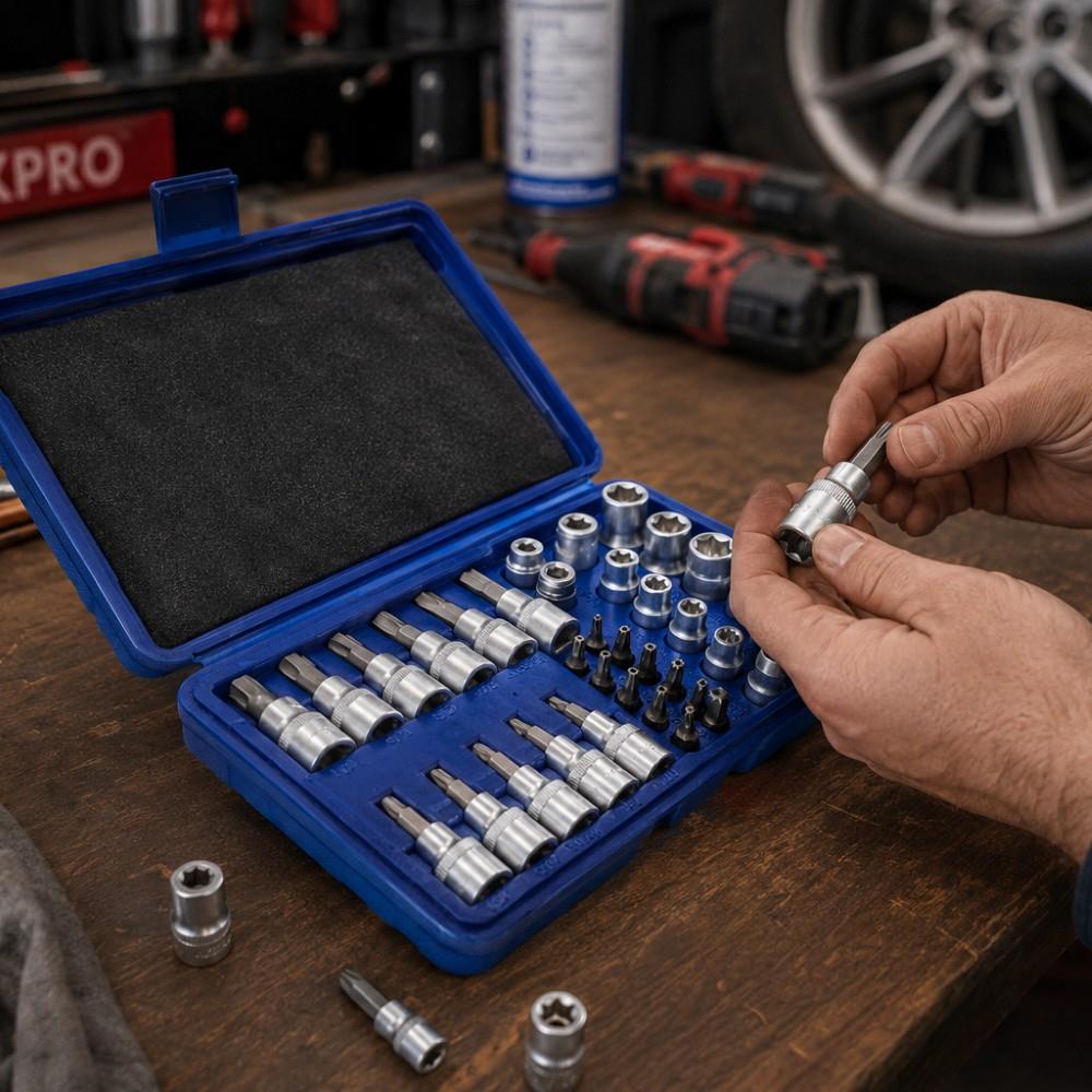 WORKPRO WP202595 3/8'’ CR-V 34 Parça Ağır Hizmet Torx Lokma Takımı (E/T Serisi) - görsel 5