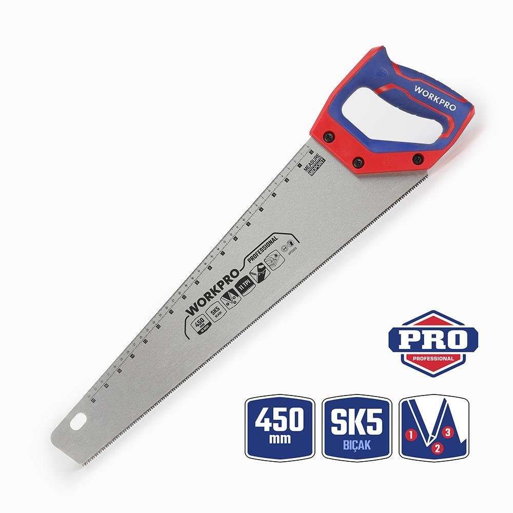WORKPRO WP215010 450mm SK5 11 TPI Ağır Hizmet Tipi El Testeresi - Onivias