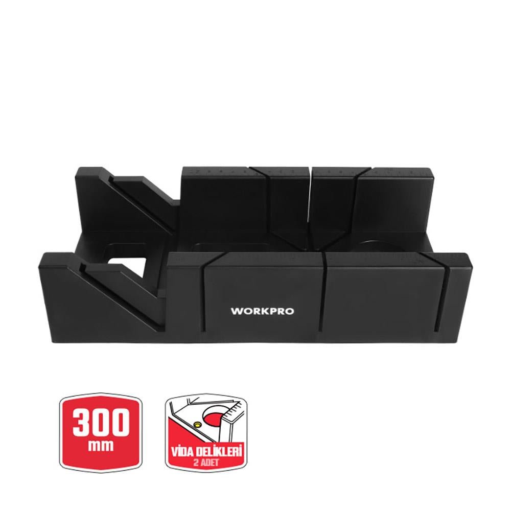 WORKPRO WP215029 300mm 45/90/135° Profesyonel Şevli/Gönye Kutusu (Testere Dahil Değildir) - Onivias
