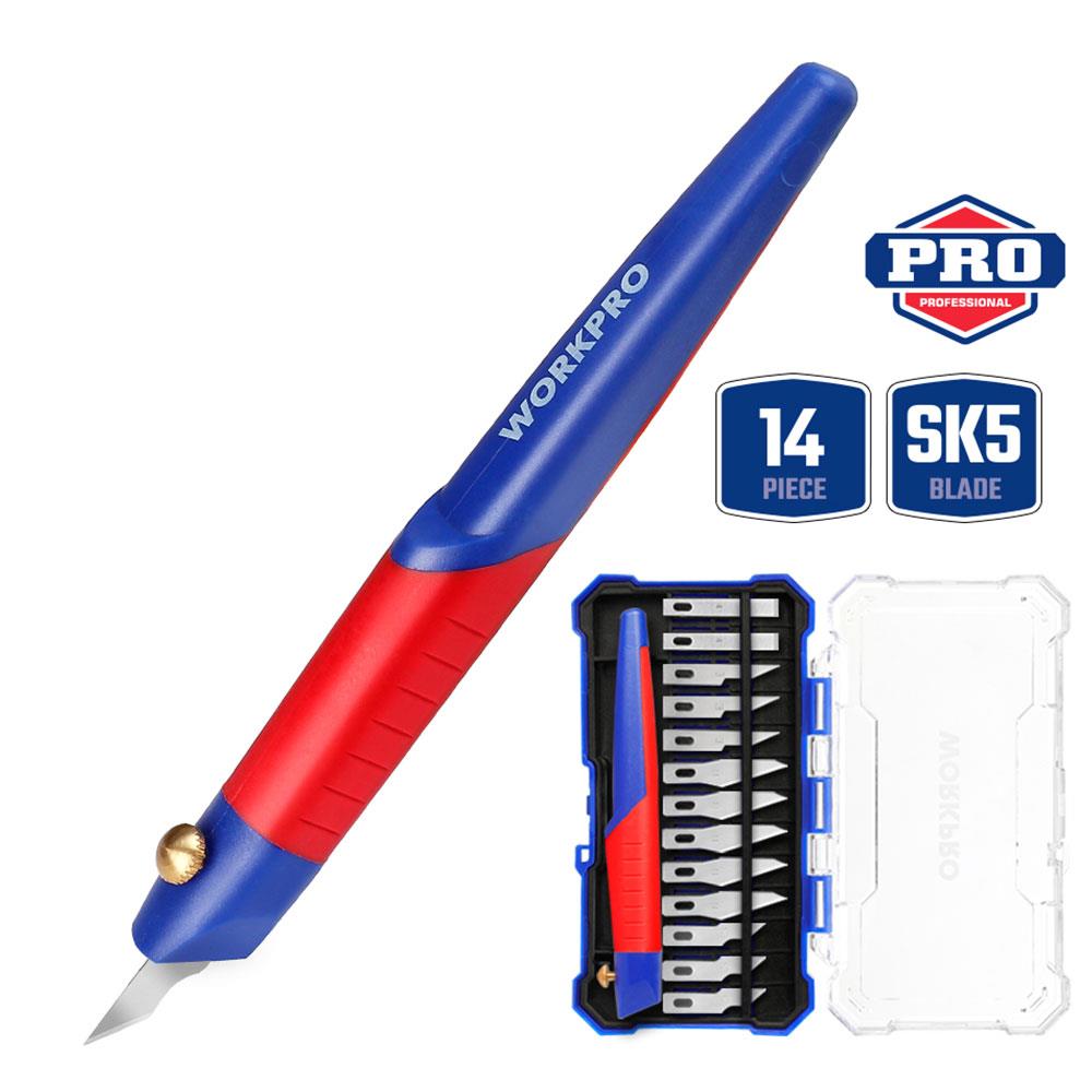WORKPRO WP219005 14 Parça Profesyonel Hobi Maket Bıçağı Seti - Onivias