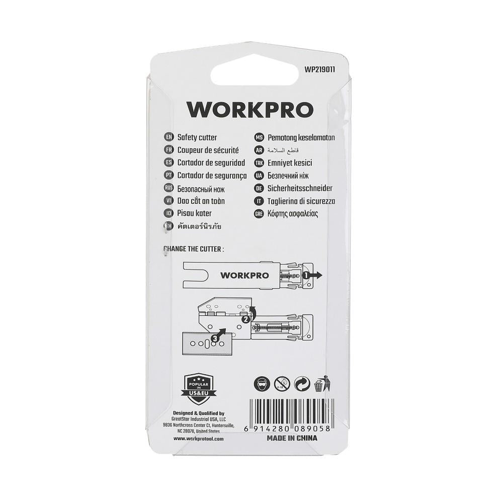 WORKPRO WP219011 100x25x6mm Geri Çekilebilir Koli Açma Bıçağı - görsel 9