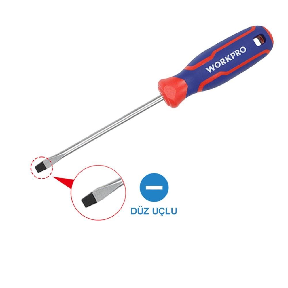 WORKPRO WP221013 3x75mm CR - V Profesyonel Düz Tornavida - Onivias