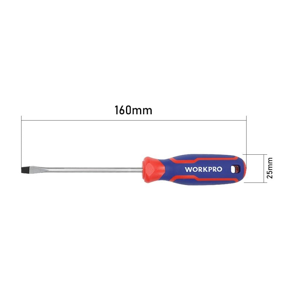 WORKPRO WP221013 3x75mm CR - V Profesyonel Düz Tornavida - Onivias